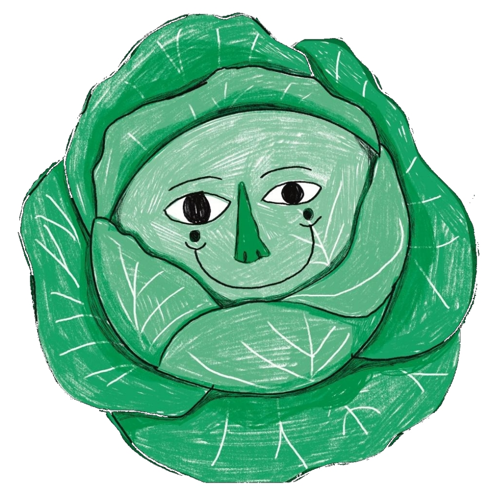 VegFest logo is weird happy dopy vegetables